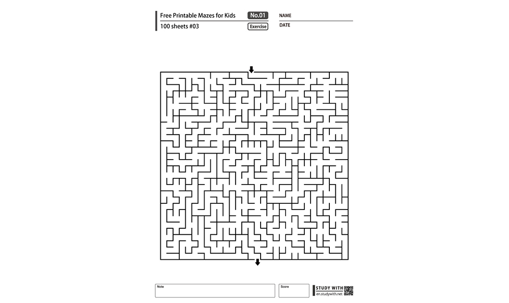 Free Printable Mazes for Kids 100 Sheets #03