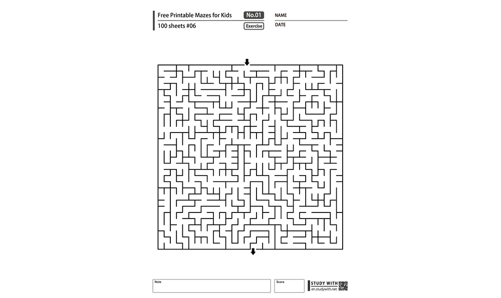 Free Printable Mazes for Kids 100 Sheets #06