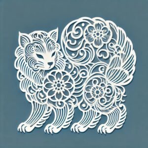 flower pattern guardian cat